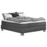 BOXSPRINGBETT 180/210 cm INKL. Matratze, Topper - Anthrazit, KONVENTIONELL, Textil (180/210cm) - Jensen