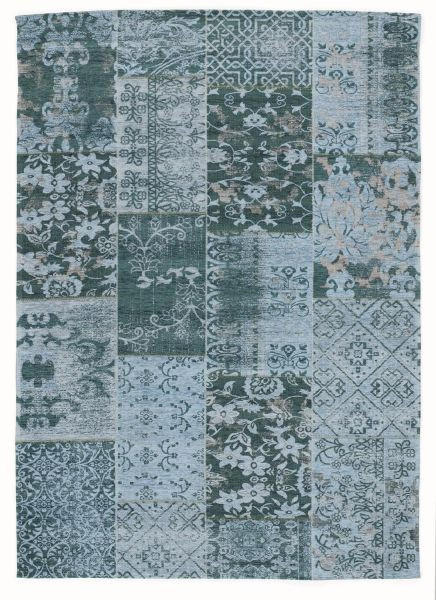 RUGMRZ Teppiche, Dämm- & Schutzmatten 140 x 210 cm Wohnzimmer Teppich blau  Blumen Dekoration rechteckiger Retro-Teppich Teppich Für Esszimmer