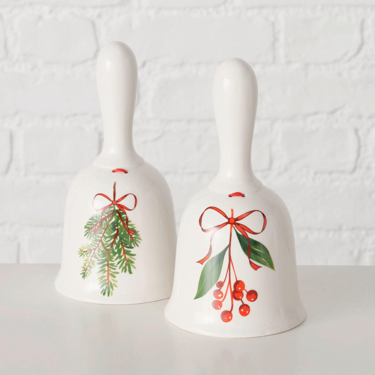 DEKOGLOCKE - Rot/Weiß, LIFESTYLE, Keramik (9/17cm)