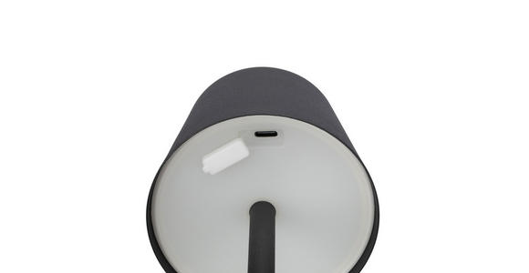 AKKU-TISCHLEUCHTE Jubidubiläum 8,6/20,3 cm  - Schwarz, Basics, Kunststoff/Metall (8,6/20,3cm) - Novel