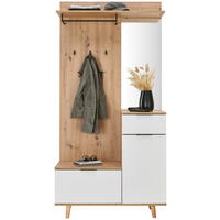 GARDEROBE 5-teilig  in 100/204/40 cm  - Weiß/Eiche Artisan, KONVENTIONELL, Holzwerkstoff (100/204/40cm) - home24