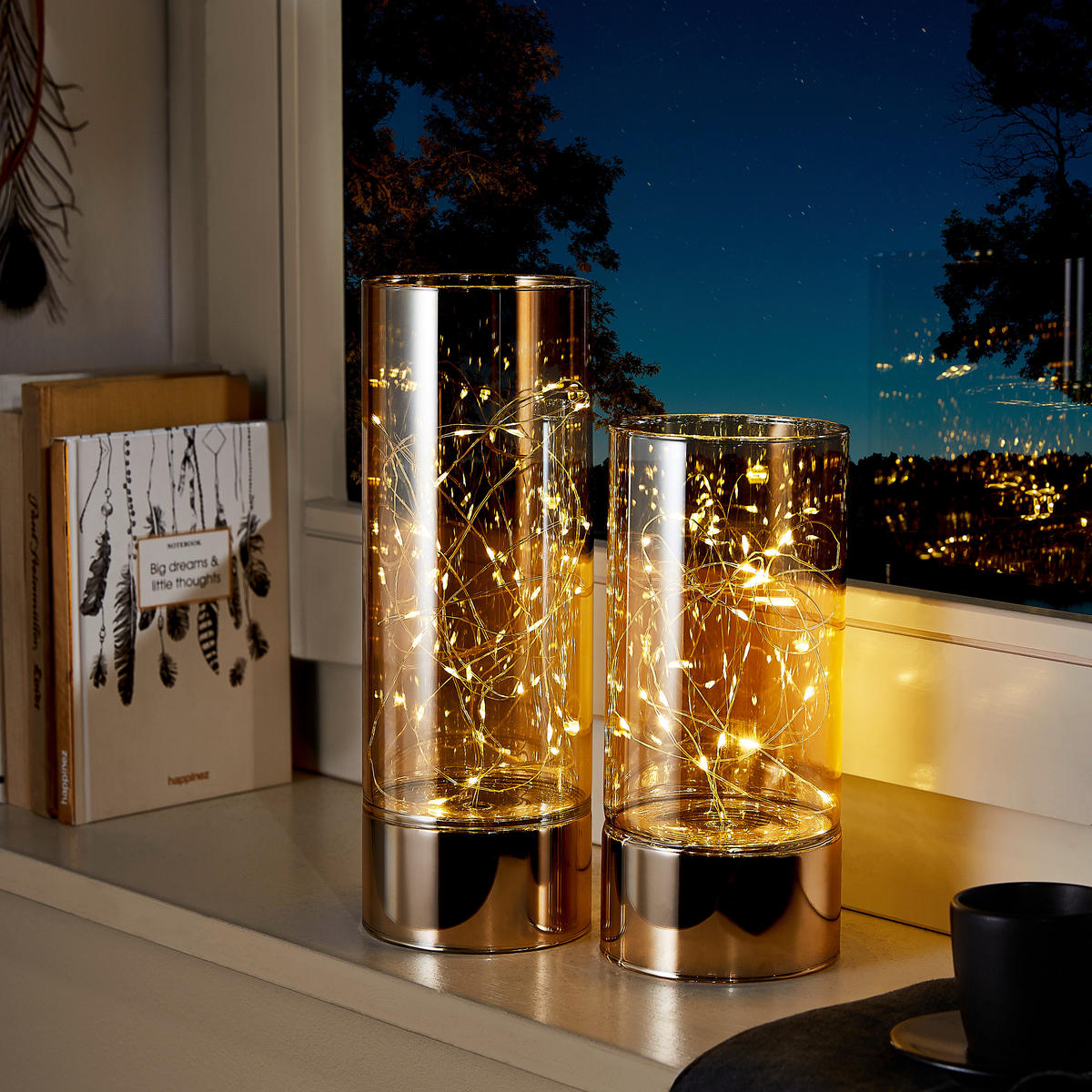 DEKORAČNÍ LED SVÍTIDLO - barvy zlata, Lifestyle, sklo (9/25cm) - X-Mas