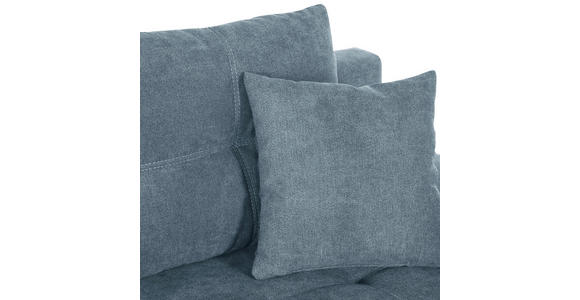 ECKSOFA Blau Flachgewebe  - Blau/Silberfarben, KONVENTIONELL, Holz/Textil (273/192cm) - Carryhome