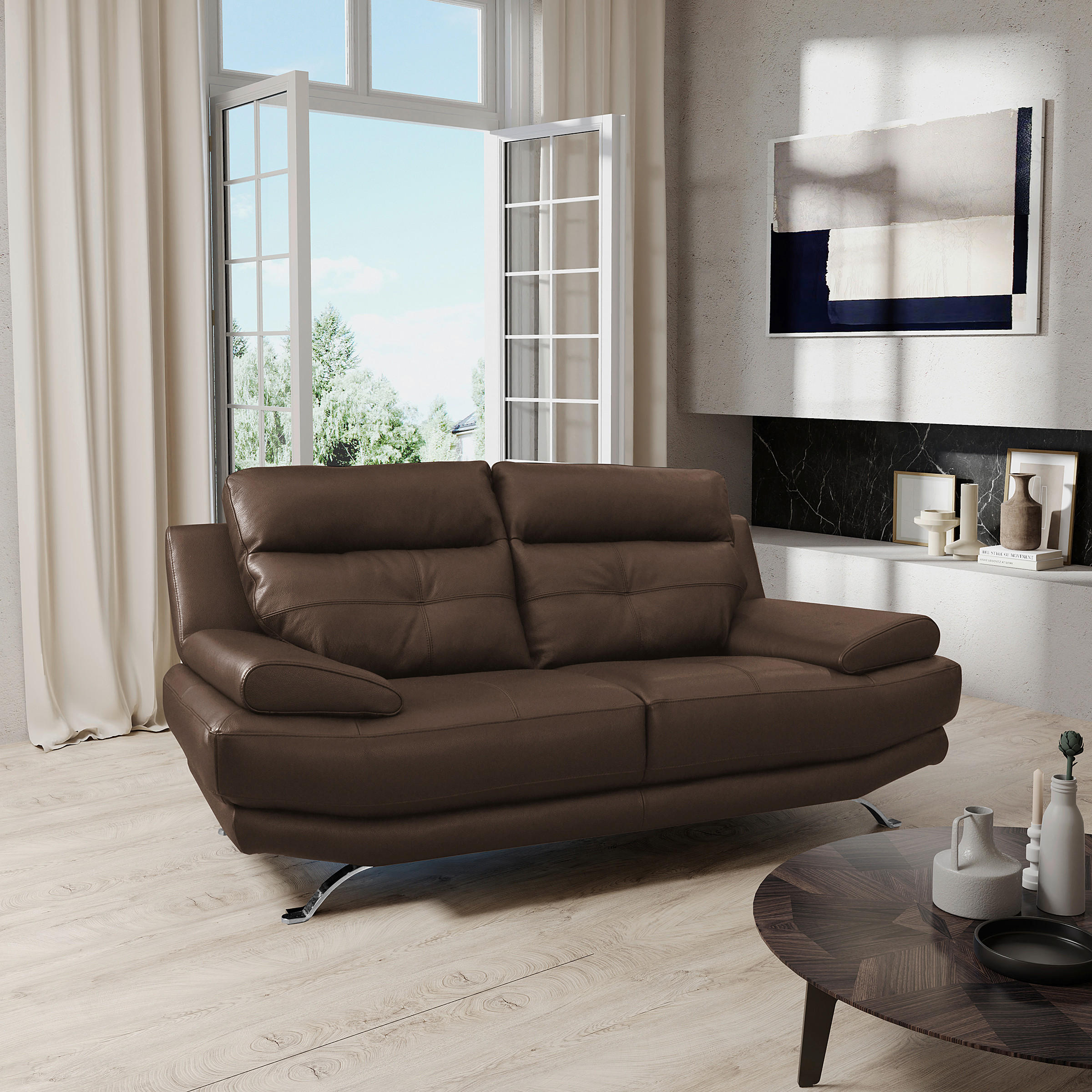 Livetastic 2-Sitzer-Sofa Braun 185x92x99 cm