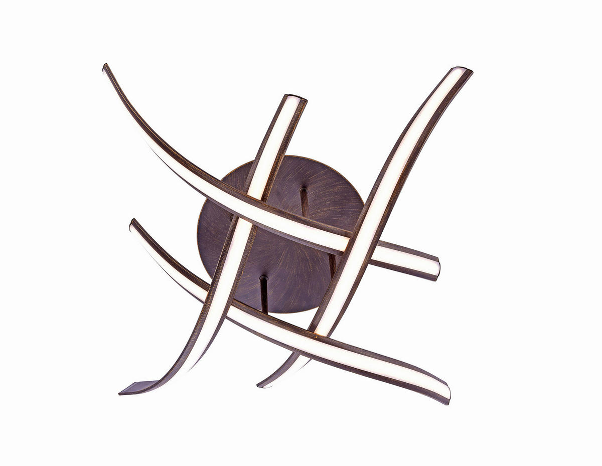 LED-DECKENLEUCHTE 73/73/20 cm   - Rostfarben, Design, Metall (73/73/20cm) - Paul Neuhaus