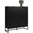 HIGHBOARD in 120/130/40 cm - Anthrazit/Schwarz, Design, Holzwerkstoff/Metall (120/130/40cm) - Novel