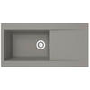 SPÜLE DENVER100X501BG  - Grau, Trend, Glas/Kunststoff (100/19,8/50cm) - Respekta
