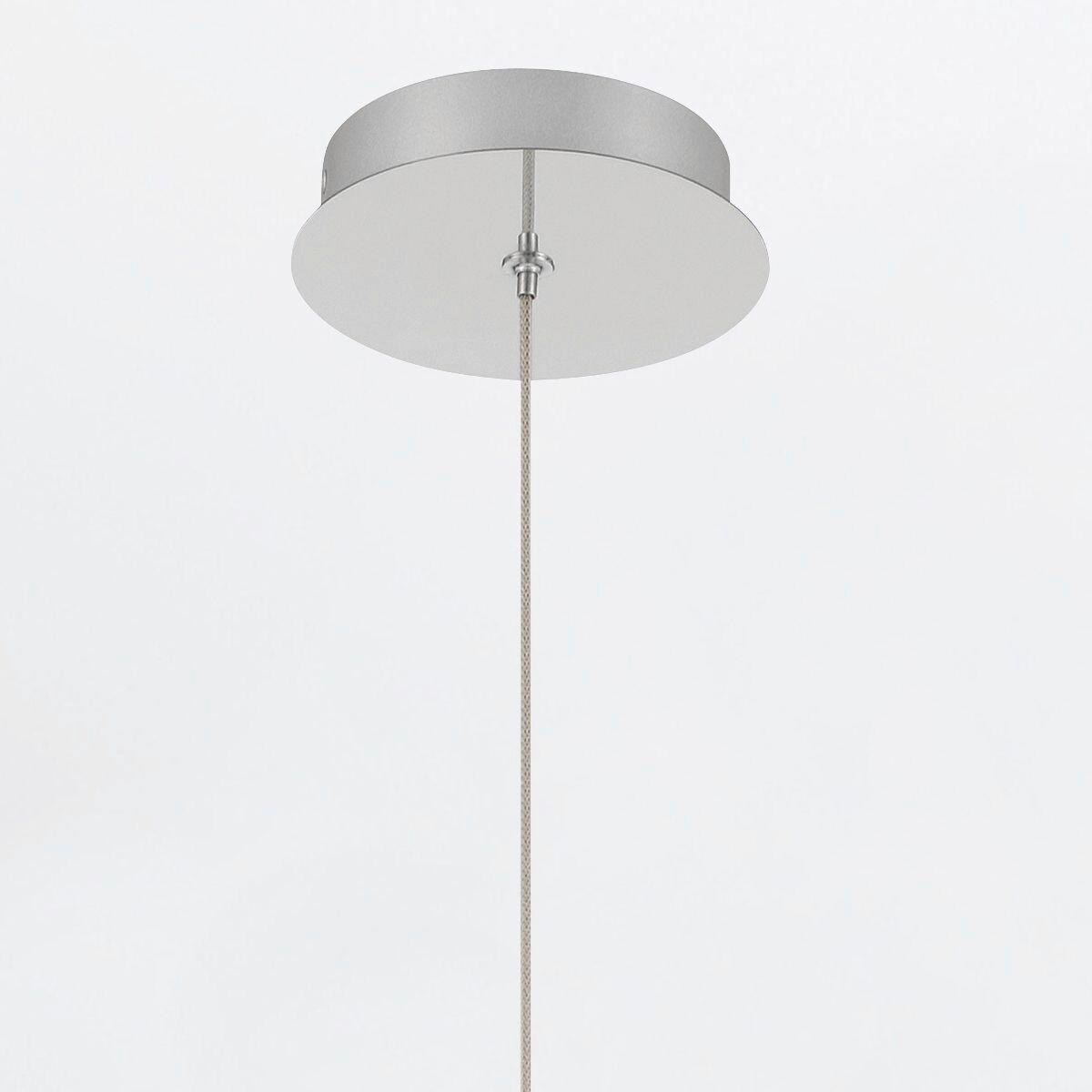 LED-PENDELLEUCHTE 15,2/47,5 cm  - Nickelfarben, KONVENTIONELL, Glas/Metall (15,2/47,5cm) - Elstead Lighting