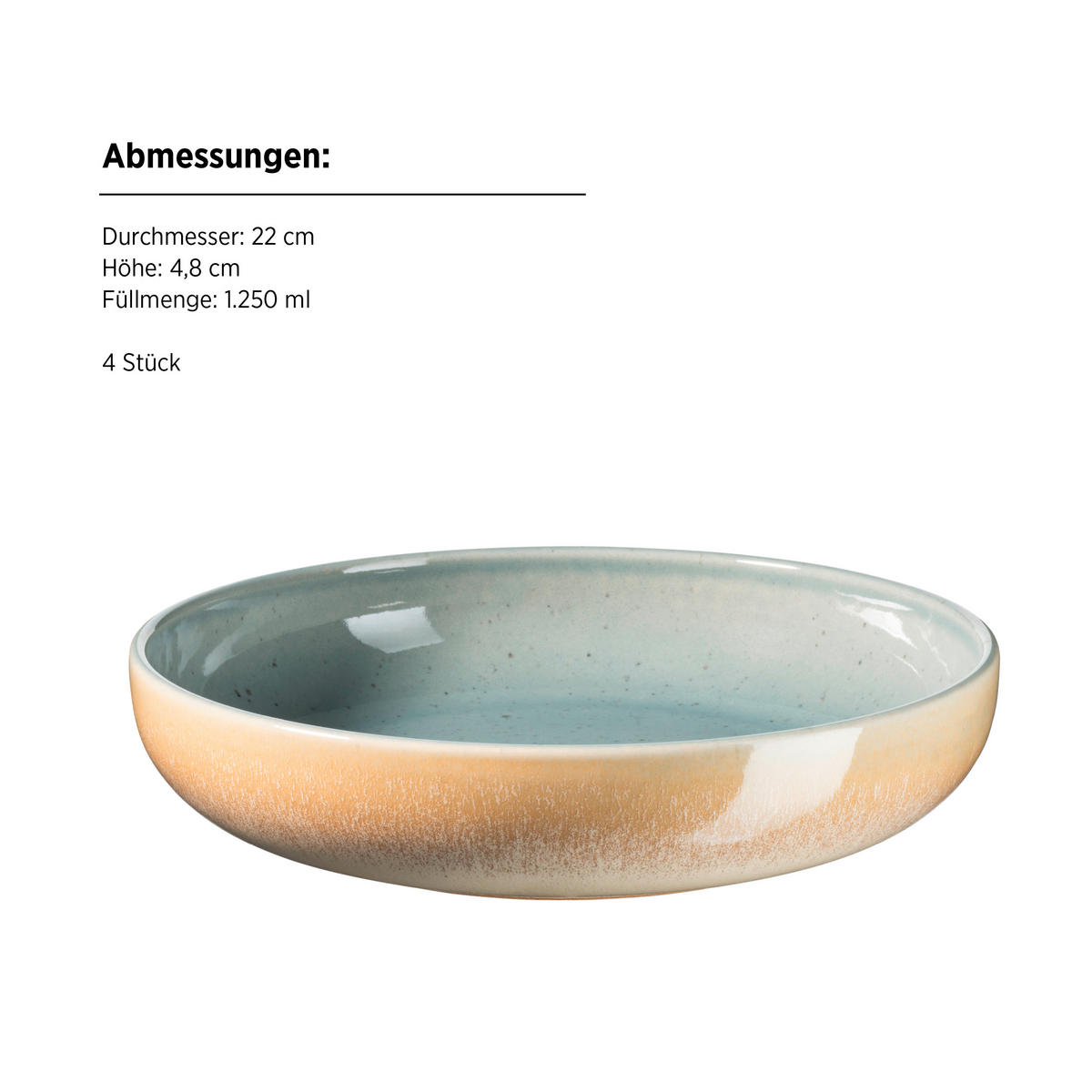 TAFELSERVICE Candy 8-teilig  - Pastellblau, Basics, Keramik - Mäser