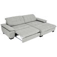 ECKSOFA in Webstoff Platinfarben  - Platinfarben/Schwarz, Design, Textil/Metall (265/180cm) - Carryhome