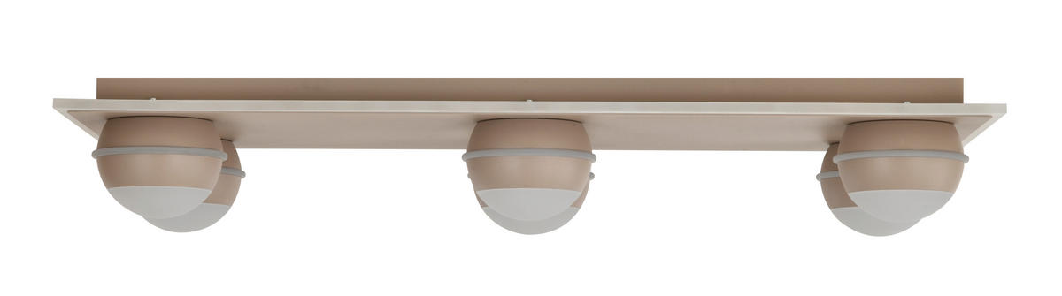 LED-DECKENLEUCHTE Biarritz 74/32/12,5 cm  - Sandfarben, Design, Kunststoff/Metall (74/32/12,5cm)