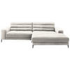 ECKSOFA in Cord Weiss  - Weiss/Schwarz, Design, Textil/Metall (296/207cm) - Dieter Knoll