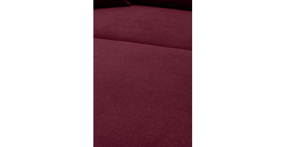 ECKSOFA  in Webstoff Bordeaux  196/304 cm  - Bordeaux/Schwarz, KONVENTIONELL, Textil/Metall (196/304cm) - Hom`in