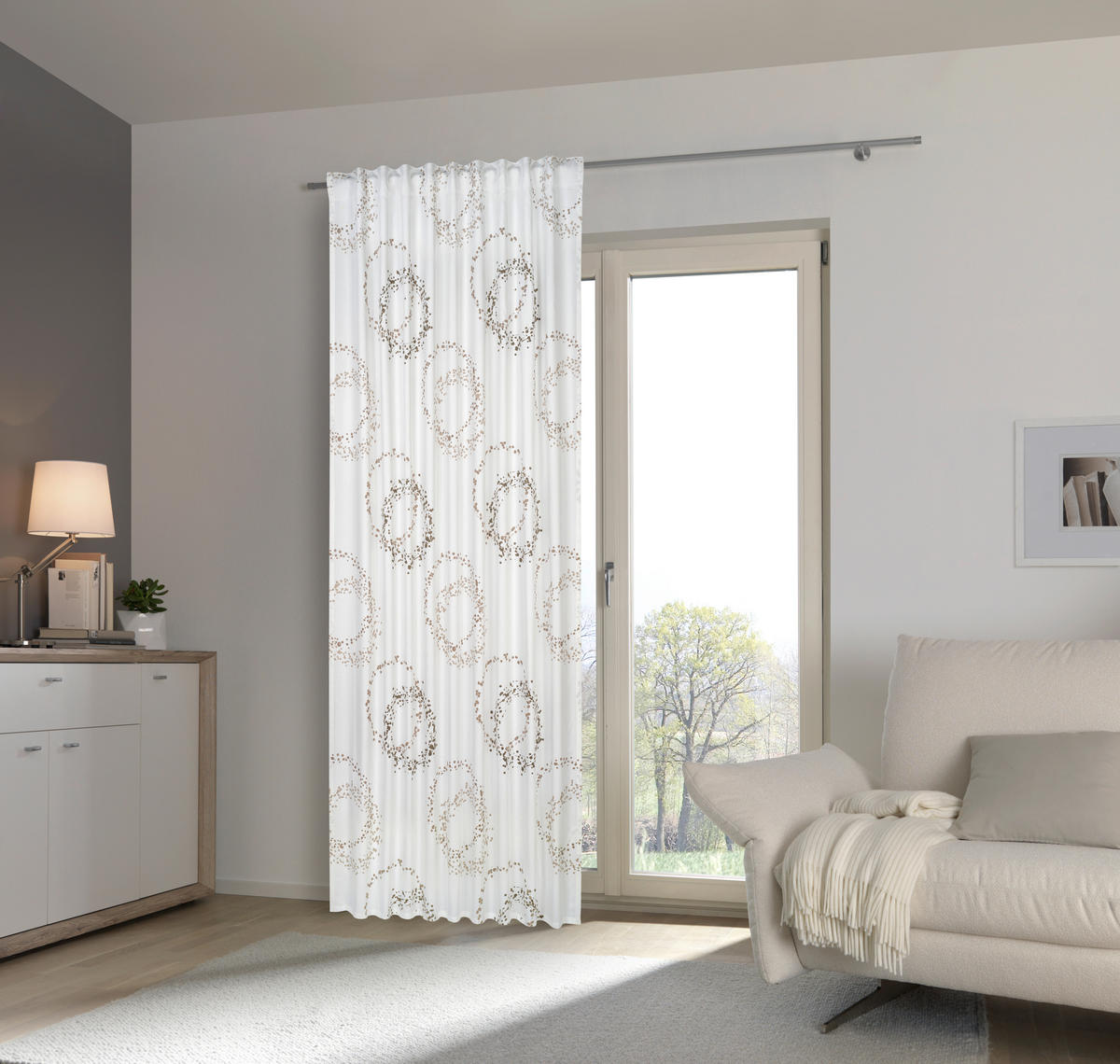 GARDINLÄNGD ej transparent  - vit, Trend, textil (135/255cm) - Esposa