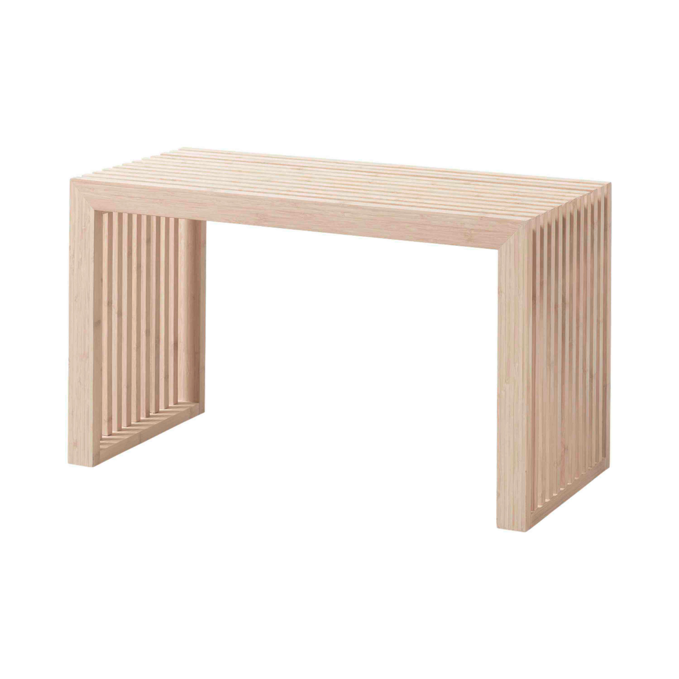 SITZBANK 73/43/35 cm Naturfarben Bambus vollmassiv  - Naturfarben, Design, Holz (73/43/35cm) - MID.YOU