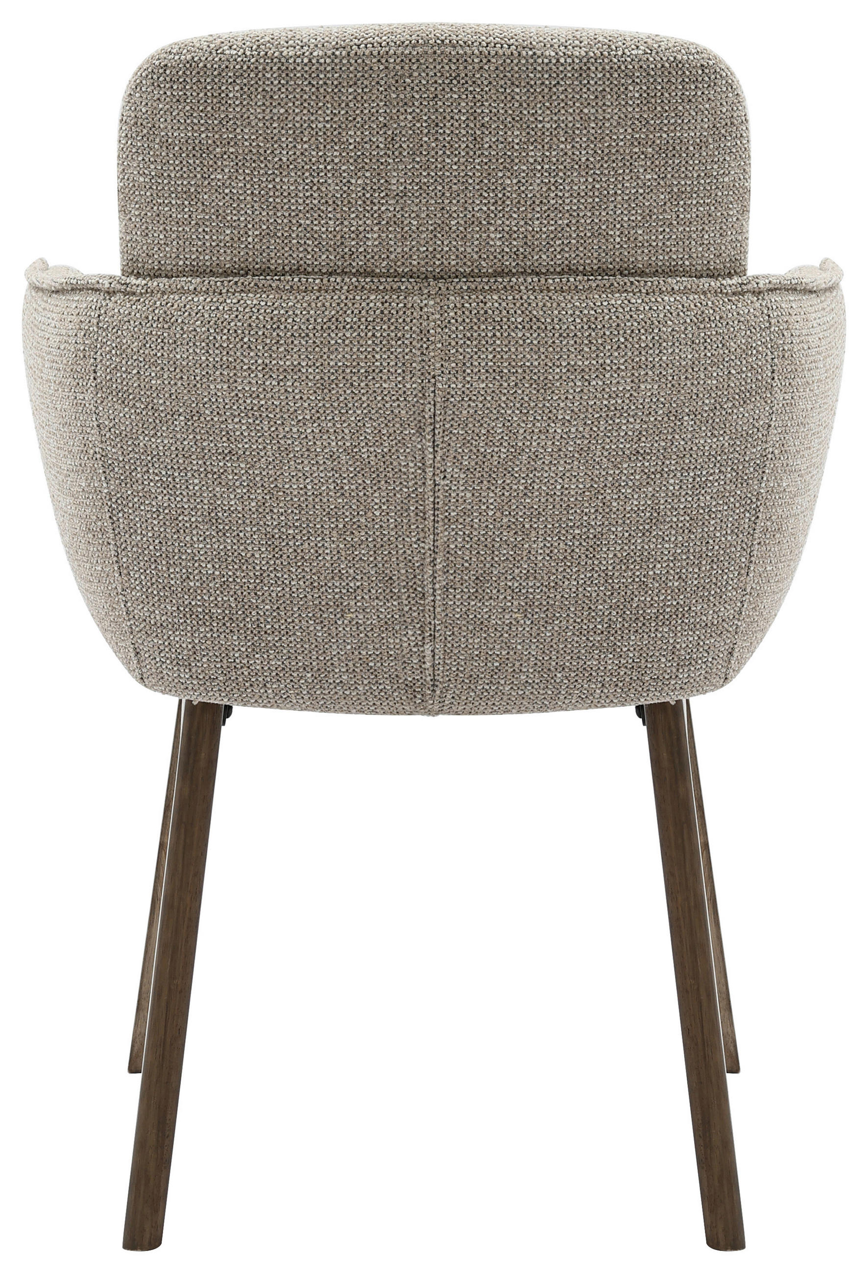 ARMLEHNSTUHL  in Struktur  - Beige/Dunkelbraun, MODERN, Holz/Textil (61/88/59cm) - MID.YOU