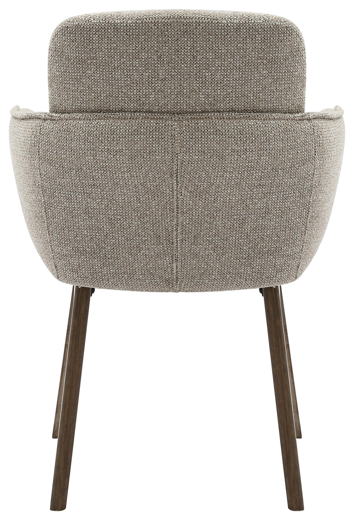 ARMLEHNSTUHL  in Struktur  - Beige/Dunkelbraun, MODERN, Holz/Textil (61/88/59cm) - MID.YOU