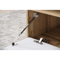 SOFFBORD i trämaterial  - vit/ek Wotan, Trend, trämaterial/plast (90/45/55cm) - Livetastic