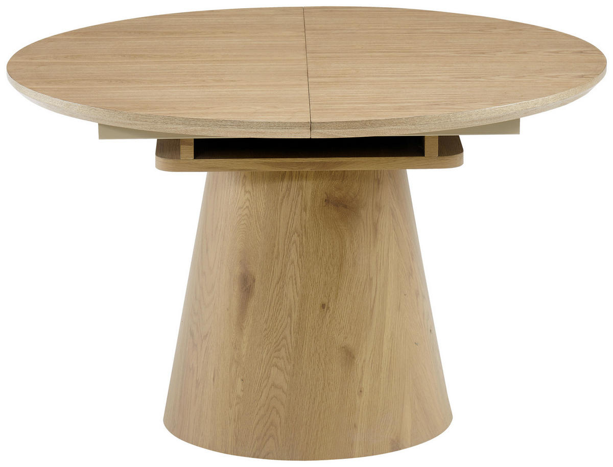 ESSTISCH 120-160/120/76 cm Echtholz, Nachbildung  Holz, Holzwerkstoff ausziehbar oval Eichefarben  - Eichefarben, MODERN, Holz/Holzwerkstoff (120-160/120/76cm) - P & B