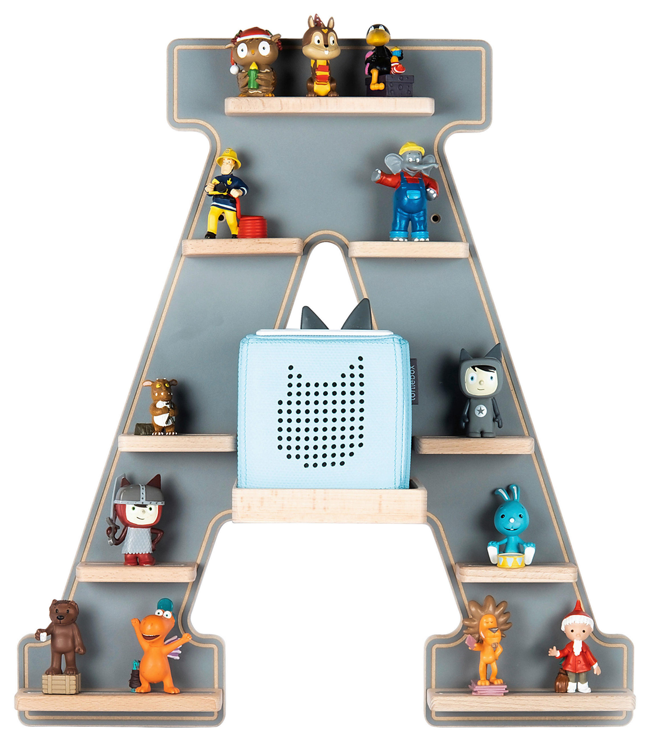 KINDERREGAL  - Grau, Modern, Holzwerkstoff (49/54/19cm) - MID.YOU