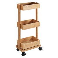 REGÁL DO KÚPEĽNE, bambus, hnedá - hnedá, Basics, drevo/plast (31/71,5/18cm)