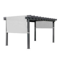 PAVILLON 295/253/495 cm Aluminium  - Anthrazit/Weiß, KONVENTIONELL, Textil/Metall (295/253/495cm) - Ambia Garden