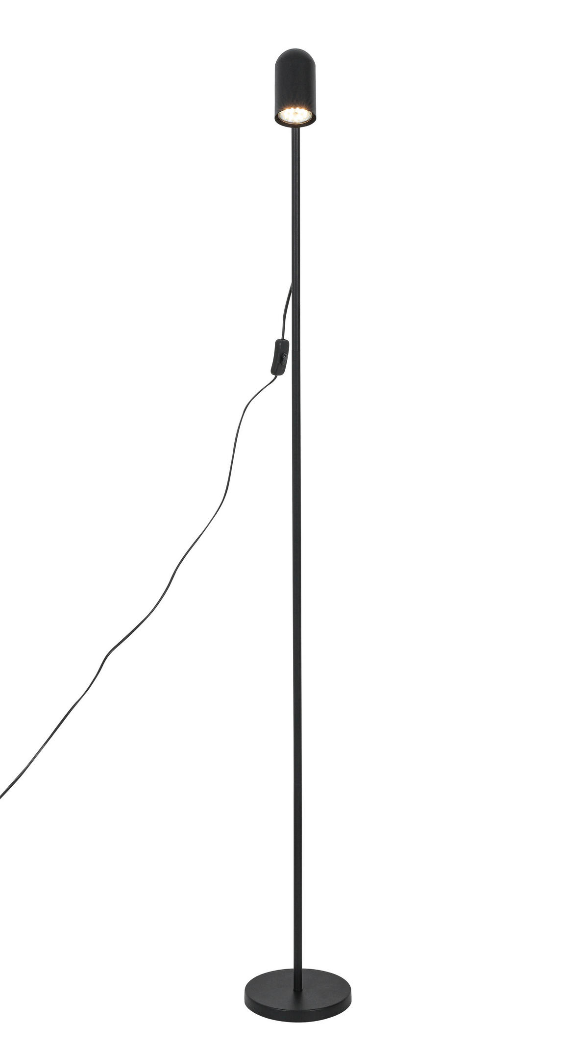 STEHLEUCHTE 35,5/18/154,50 cm    - Schwarz, Trend, Kunststoff/Metall (35,5/18/154,50cm) - Novel