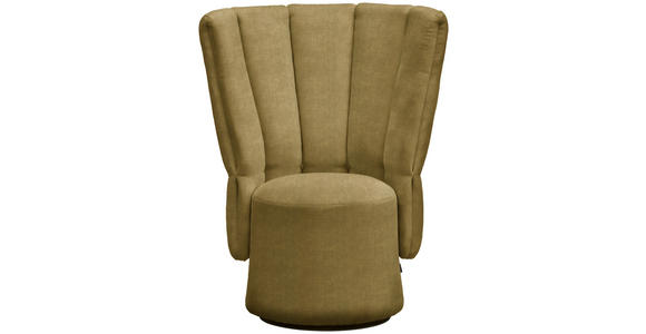 COCKTAILSESSEL - Dunkelgelb/Schwarz, Design, Holz/Textil (92/113/70cm) - Emilio Belluti