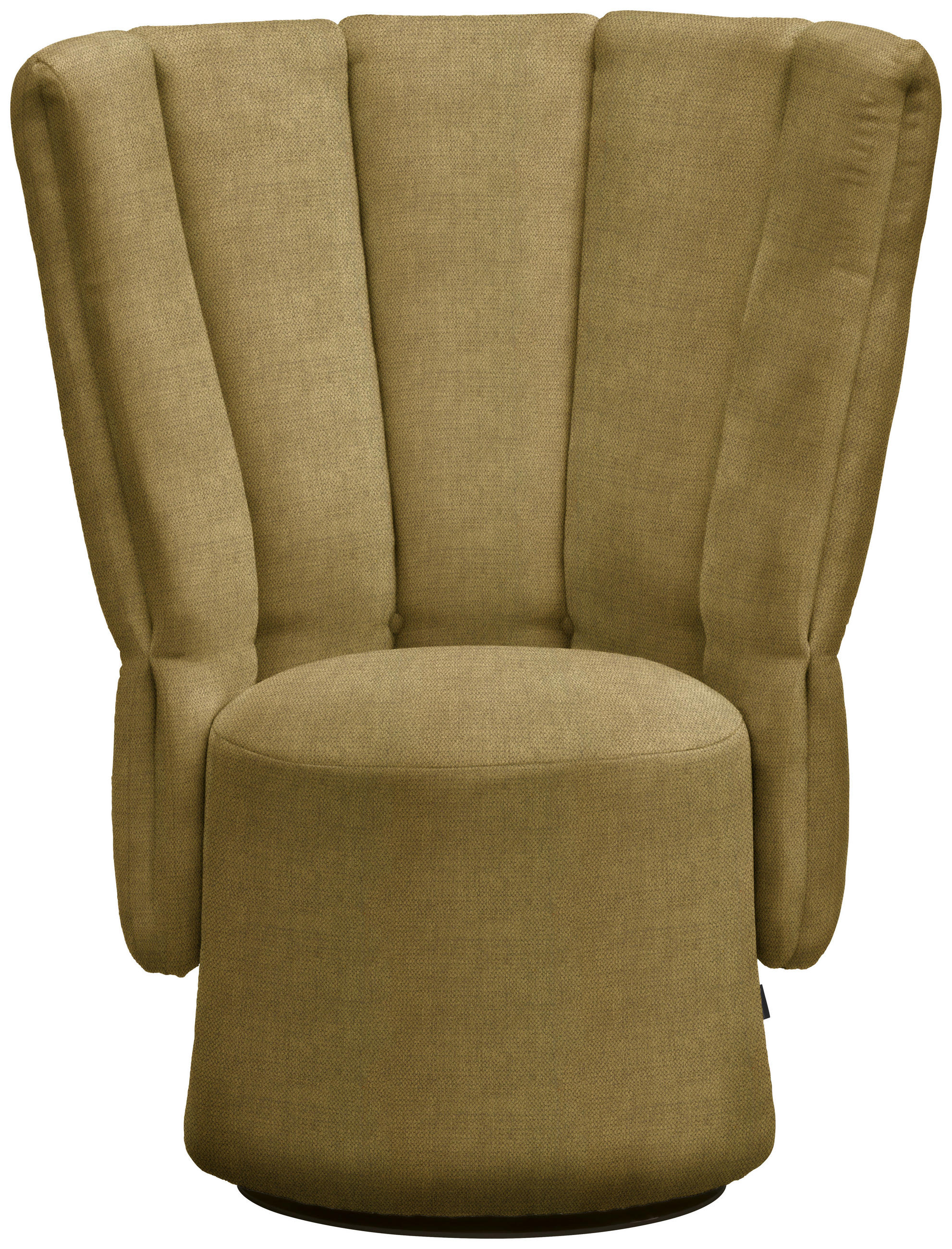 COCKTAILSESSEL in Velours Dunkelgelb  - Dunkelgelb/Schwarz, Design, Holz/Textil (92/113/70cm) - Emilio Belluti