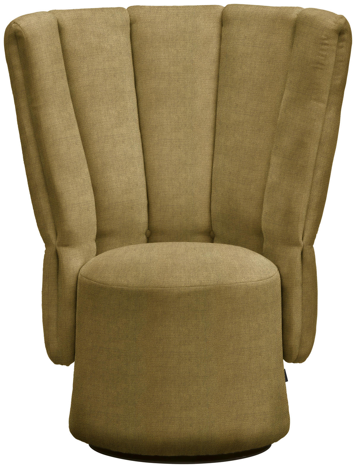 COCKTAILSESSEL in Velours Dunkelgelb  - Dunkelgelb/Schwarz, Design, Holz/Textil (92/113/70cm) - Emilio Belluti