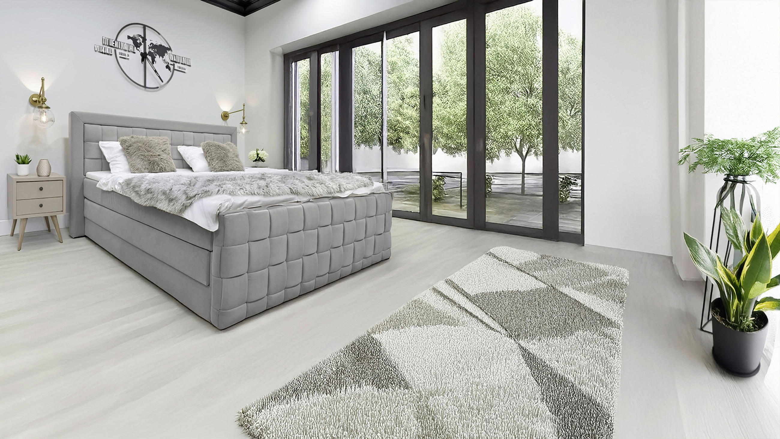 Livetastic BOXSPRINGOVÁ POSTEĽ, 160/200 cm, grafitová