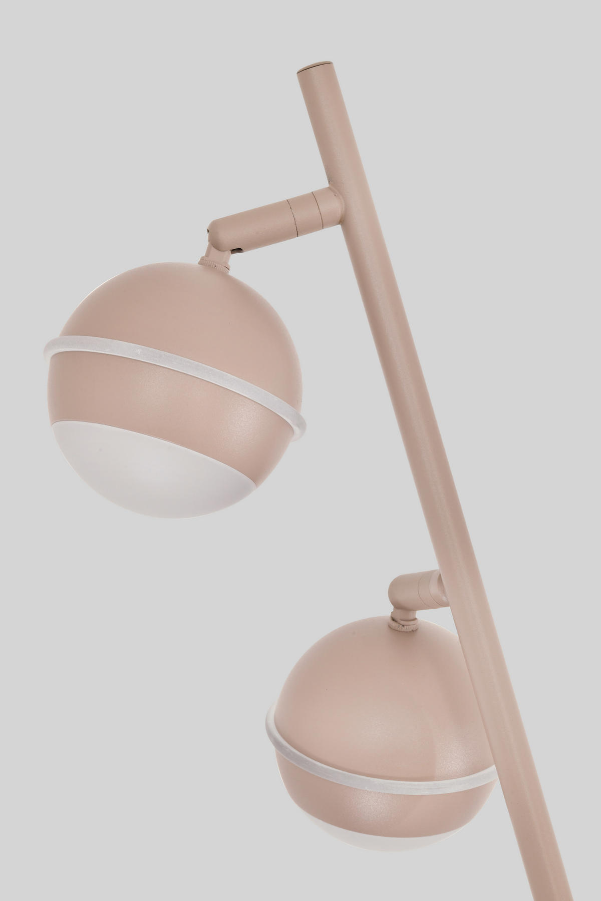 LED-STEHLEUCHTE Biarritz 25/140/25 cm  - Sandfarben/Schwarzchrom, Design, Kunststoff/Metall (25/140/25cm)