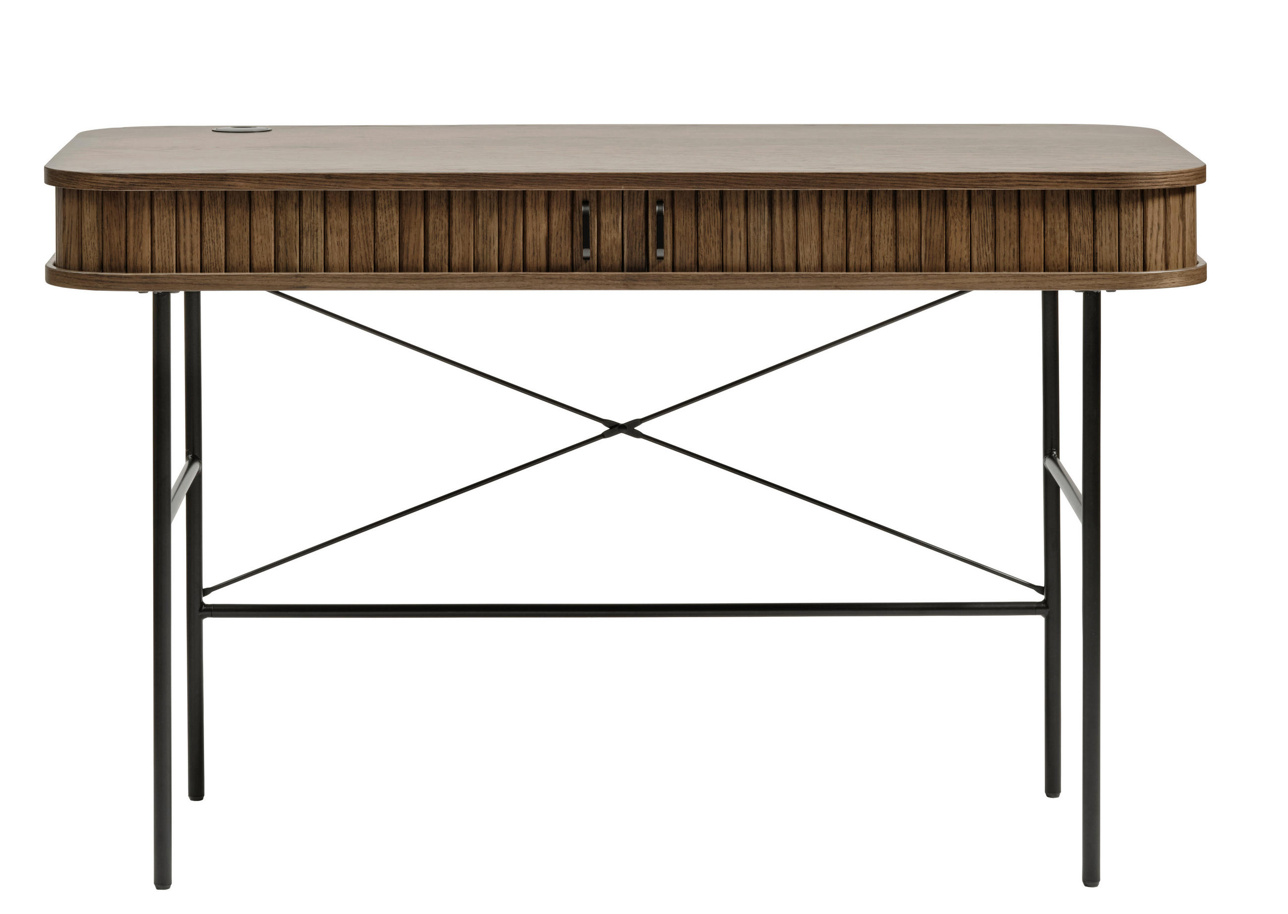 SCHREIBTISCH 120/60/75 cm in Eichefarben, Dunkelbraun - Eichefarben/Dunkelbraun, Trend, Holzwerkstoff/Metall (120/60/75cm) - home24