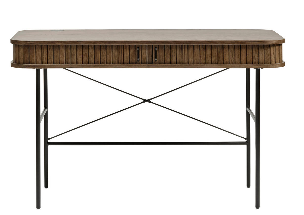 SCHREIBTISCH 120/60/75 cm  in Eichefarben, Dunkelbraun  - Eichefarben/Dunkelbraun, Trend, Holzwerkstoff/Metall (120/60/75cm) - Xora