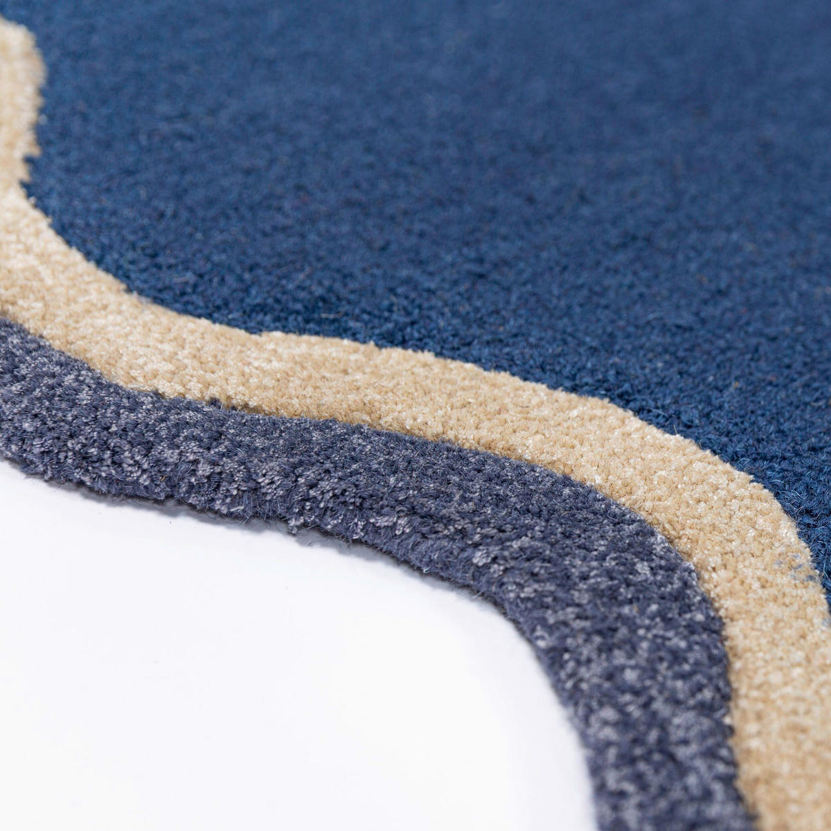 WOLLTEPPICH 160/230 cm Rivo Wool Dunkelblau rechteckig  - Dunkelblau, Basics, Textil (160/230cm) - Flair Rugs