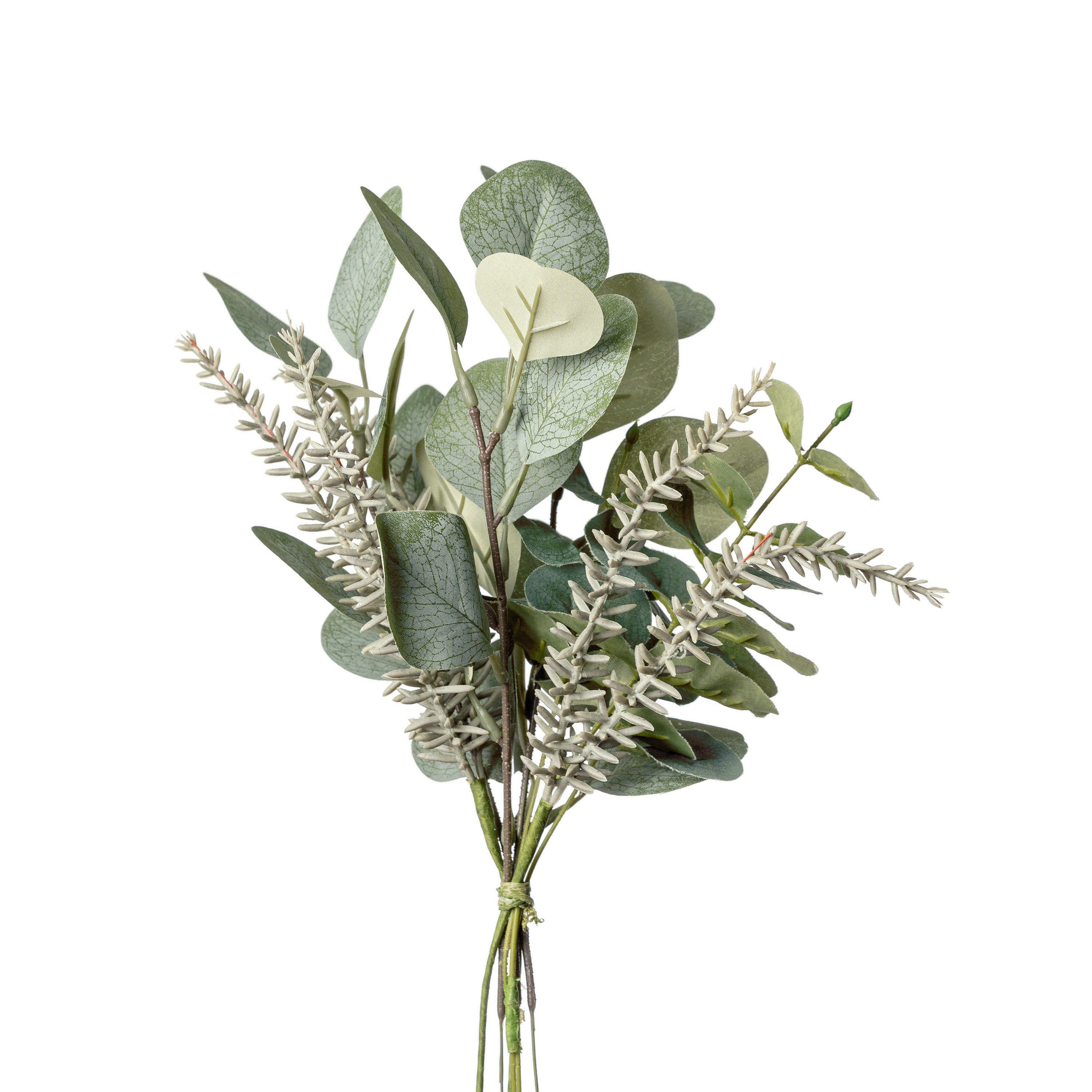 KUNSTBLUME  - Weiß/Grün, Basics, Kunststoff (30cm)