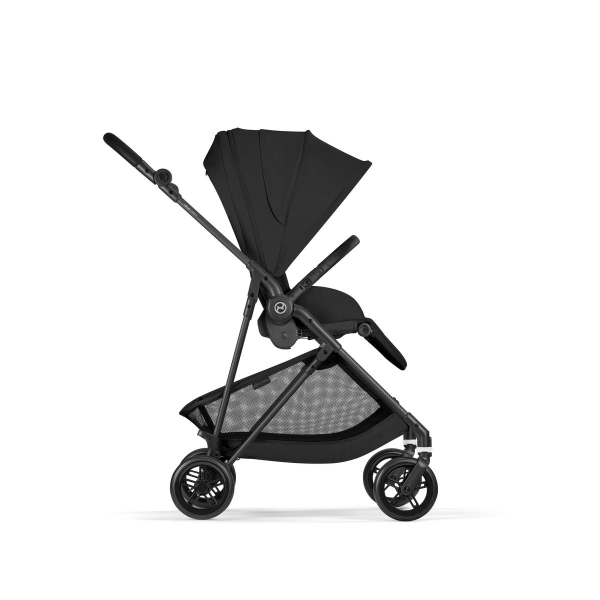 KINDERWAGEN  Melio Carbon  Magic Black  - Schwarz, Basics, Textil/Metall (82-91/49/96,5 - 107cm) - cybex GOLD