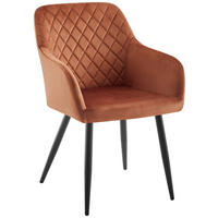 ARMLEHNSTUHL  in Eisen Webstoff  - Schwarz/Braun, Design, Textil/Metall (57/84,5/59cm) - Ti'me