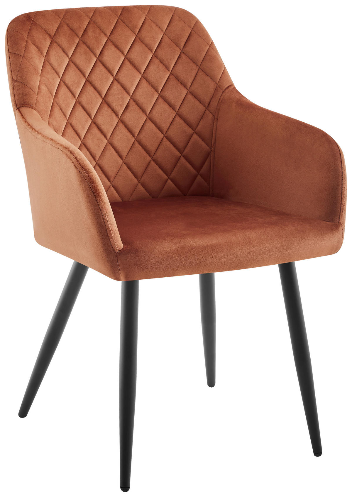 ARMLEHNSTUHL  in Eisen Webstoff  - Schwarz/Braun, Design, Textil/Metall (57/84,5/59cm) - Ti'me