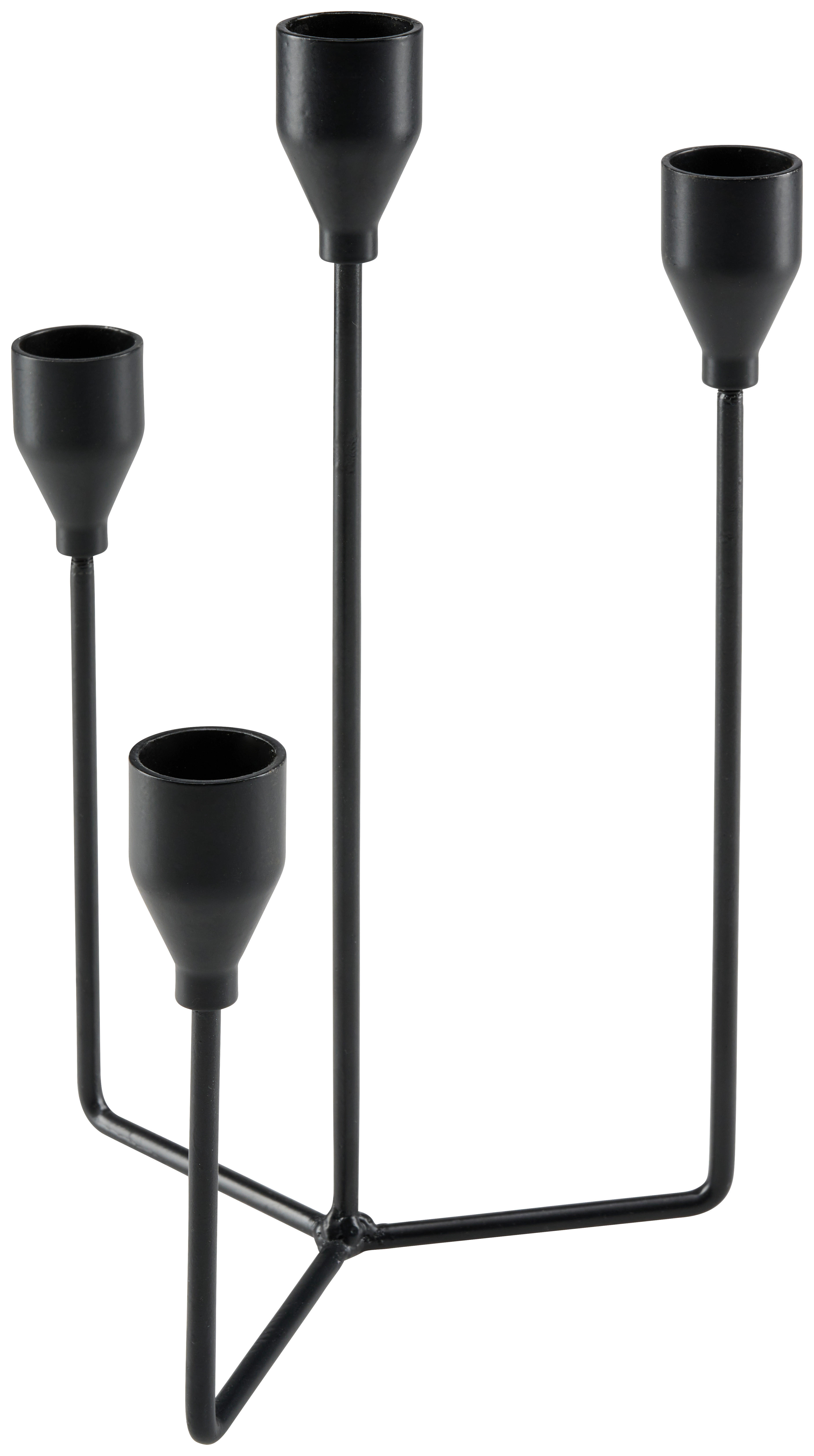 SUPORT PENTRU LUMÂNĂRI - negru, Natur, metal (15,5/25/13cm) - Ambia Home