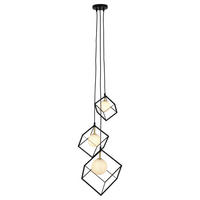 HÄNGELEUCHTE  - Goldfarben/Schwarz, Design, Glas/Metall (147cm) - Näve