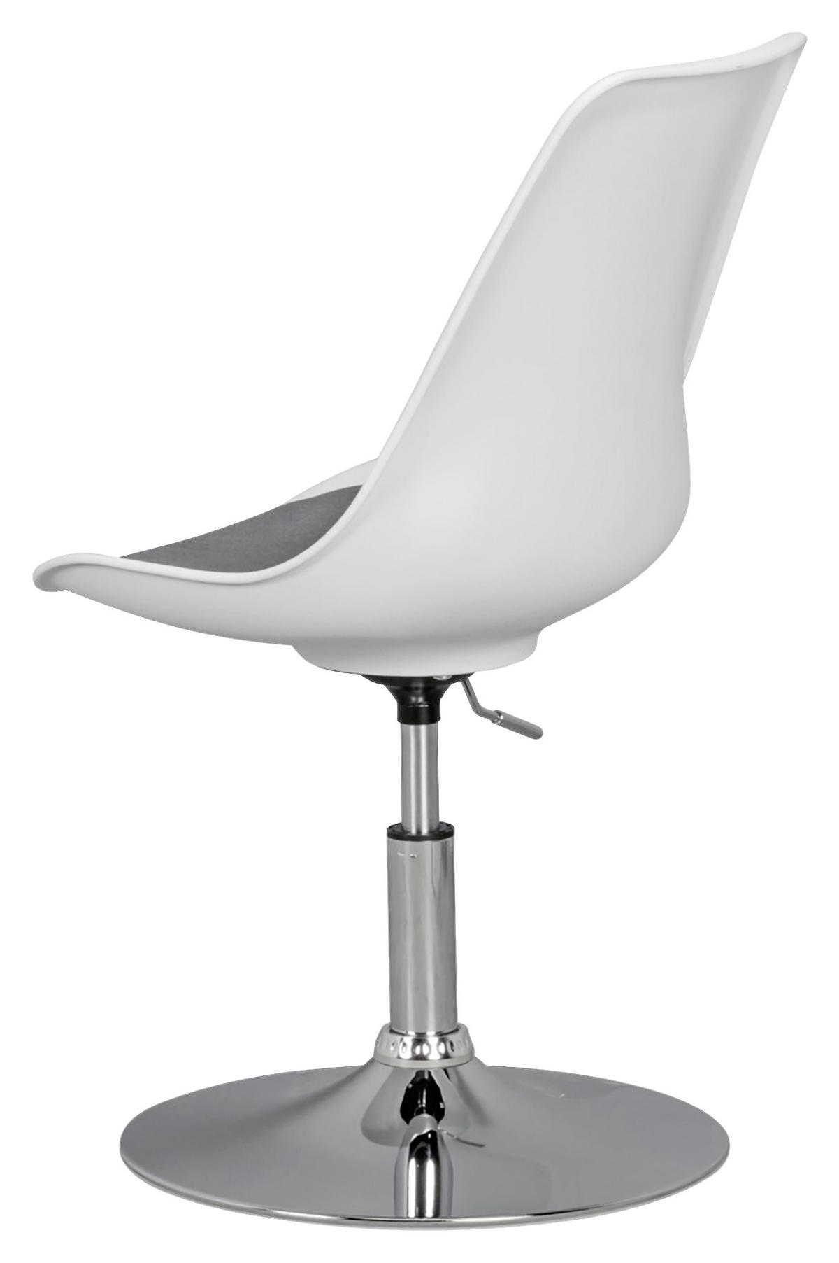 OTOČNÁ STOLIČKA PRE MLÁDEŽ, tkaná textília, sivá, biela - sivá/biela, Modern, kov/textil (46/88/46cm) - MID.YOU
