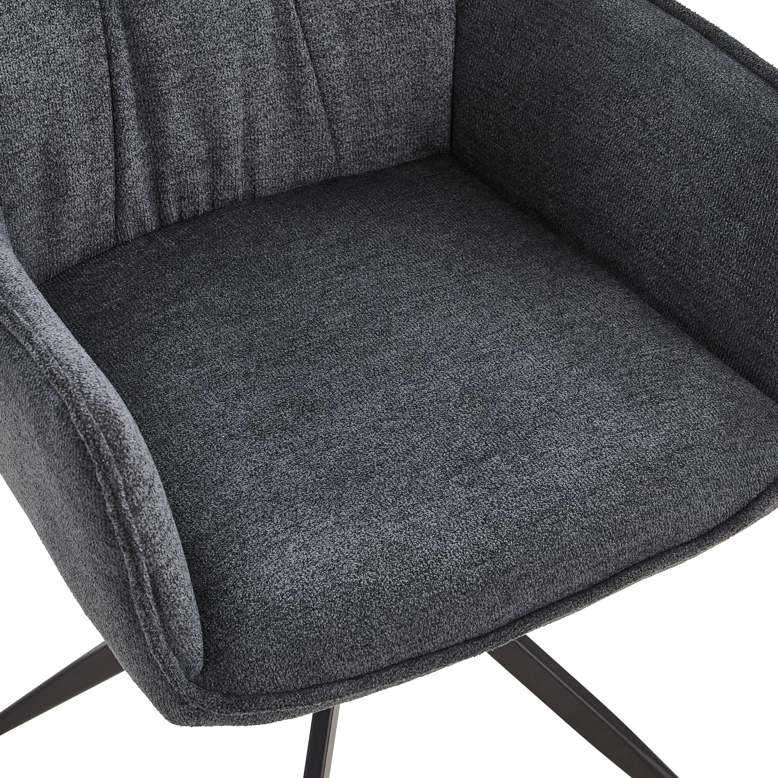 Thumbnail - Livetastic Armlehnstuhl, Dunkelgrau, Holz, Metall, Textil, Pappel, Sperrholz, Füllung: Schaumstoff, konisch, 58x94x61 cm...