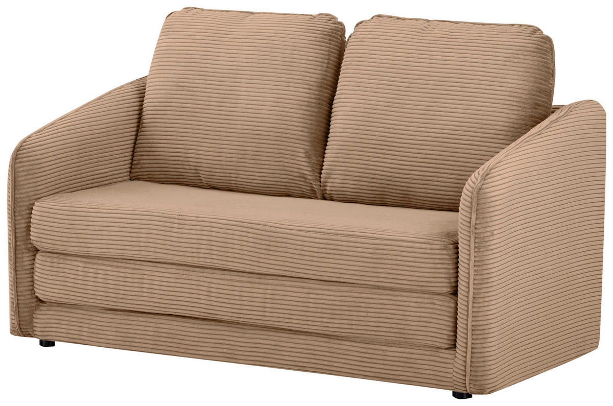 SCHLAFSOFA Cord Altrosa  - Schwarz/Altrosa, MODERN, Kunststoff/Textil (139/84/72cm) - MID.YOU