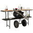 Bar in Grün, Naturfarben - Schwarz/Naturfarben, Trend, Holz/Metall (198/60/93cm) - Ambia Home Bar in Grün, Naturfarben - Schwarz/Naturfarben, Trend, Holz/Metall (198/60/93cm) - Ambia Home