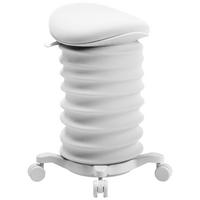 BÜROHOCKER Weiß, Hellgrau  - Hellgrau/Weiß, Design, Kunststoff/Textil (37,5/58-70/36cm) - Topstar