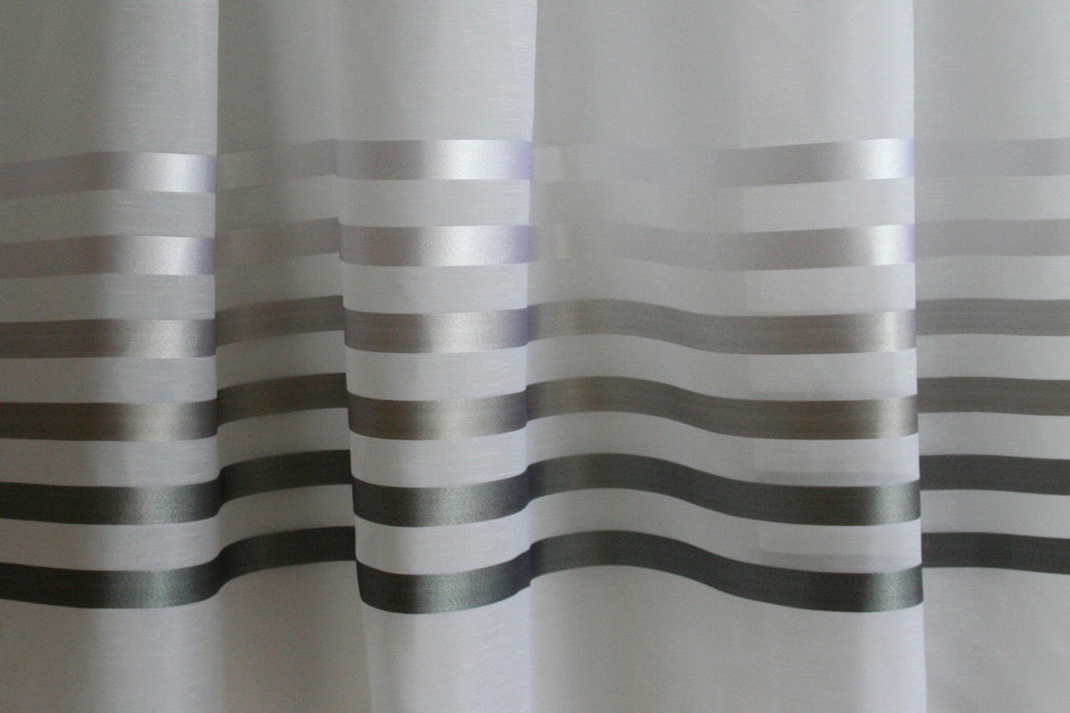 HÁLÓS FÜGGÖNY fm - ezüst/fehér, Basics, textil (300cm)