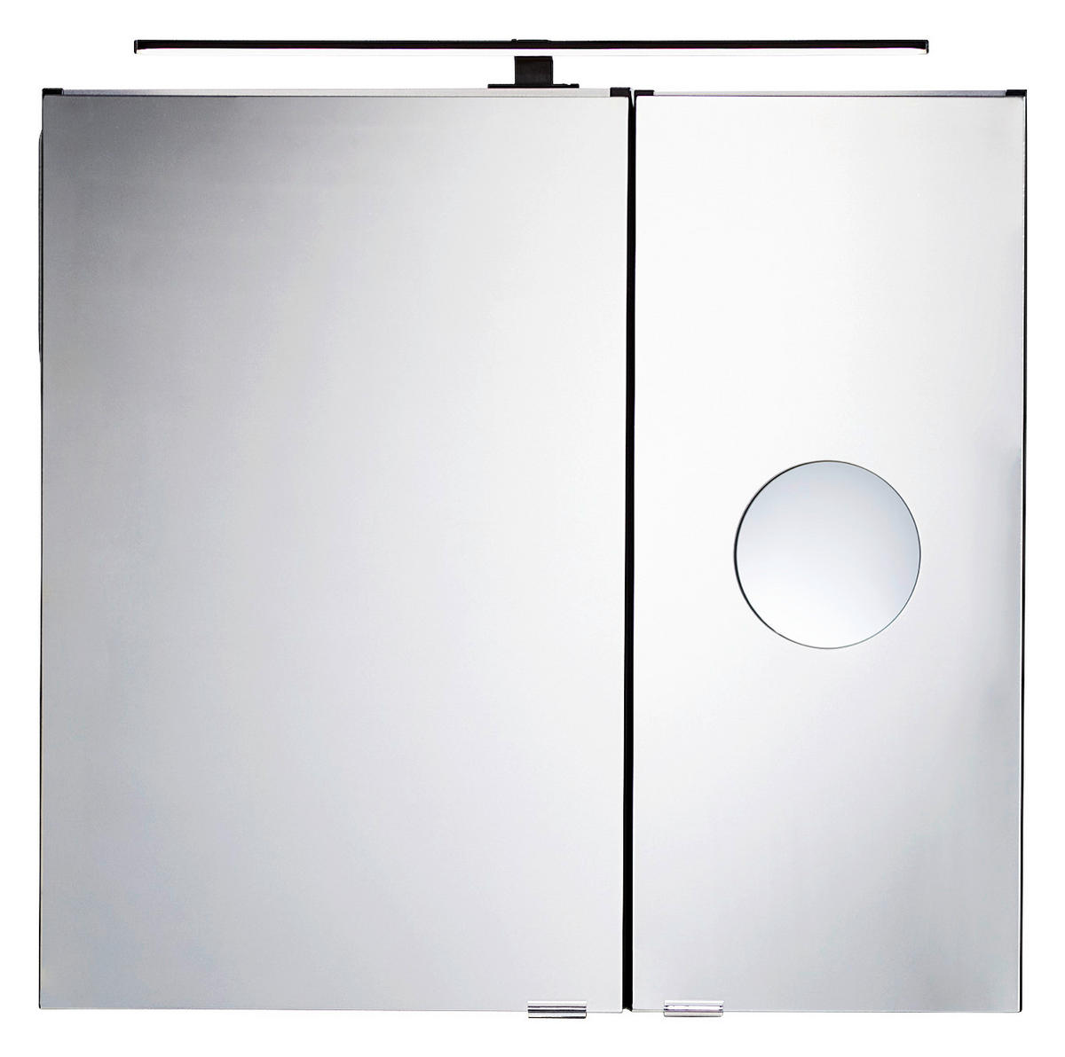 SPIEGELSCHRANK 75/70,3/15 cm  - Chromfarben/Schwarz, Basics, Glas/Holzwerkstoff (75/70,3/15cm) - Sadena