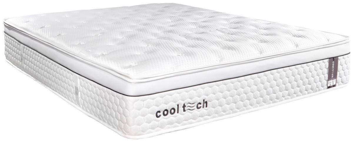 TASCHENFEDERKERNMATRATZE COOLTECH V-2 140/200 cm Höhe ca. 32 cm  - Weiss, Basics, Textil (140/200cm) - Livetastic