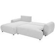 ECKSOFA Creme Webstoff  - Creme/Schwarz, MODERN, Kunststoff/Textil (175/265cm) - Carryhome